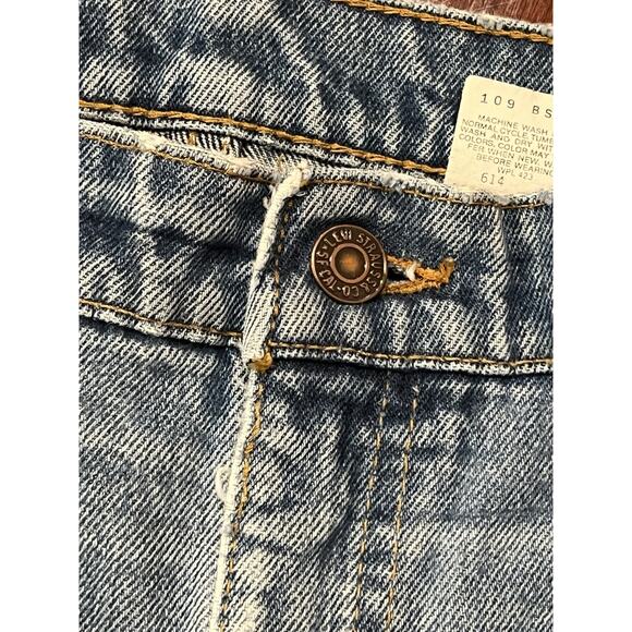 Vintage Levis Cut Off Shorts Mens 38 Blue Jorts Denim Jeans Washed Out Faded 505 - Picture 6 of 14